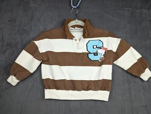 Zara Kids Snoopy Polo Sweater 5-6 Years Striped - Picture 1 of 9