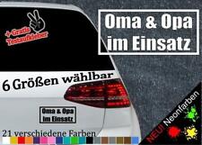 Oma & Opa im Einsatz Sticker in 6 Größen Enkel Taxi Spruch Aufkleber Auto JDM