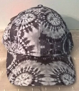 Tie Dye Wonder Nation Baseball Cap Hat Women Gray & White Adjustable New - Picture 1 of 2
