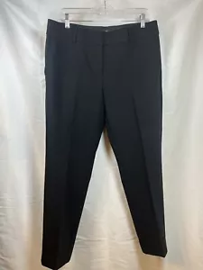 Loft womens black slacks size 10 NEW straight leg high rise work office formal - Picture 1 of 7