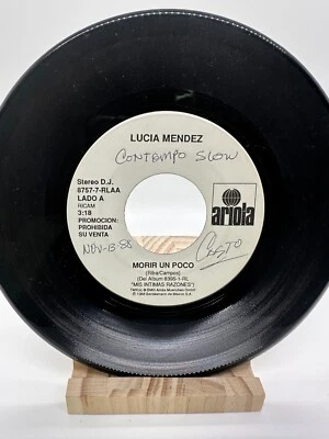 LUCIA MENDEZ Morir Un Poco ARIOLA 8757 PROMO 45 VINYL RECORD - Image 1 of 2