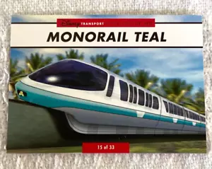 WDW Monorail Teal Tramp 15 of 33 Disney Transport Official Collector Card - Picture 1 of 2