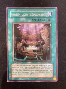 3 x Colosseum Cage of the Gladiator Beasts Rare Yugioh Card 1st Ed GLAS-EN054 NM - Bild 1 von 1