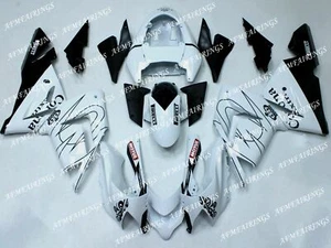White Black ABS Injection Mold Bodywork Fairing Kit Panels for ZX-10R 2004 2005 - Picture 1 of 6
