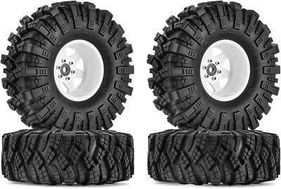 High-Performance 1.9" Mud Terrain Tires with Offset Beadlock Rims for Crawlers - Image 1 of 4
