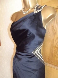 PRETTY ❤️JANE NORMAN Size 12 Blue Evening Party Long Dress Gems maxi prom - Picture 1 of 11