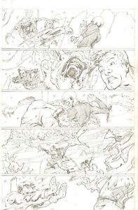 Ghostbusters #4 page 19 Original Pencil Art Steve Kurth 88mph GHOST BUSTING 