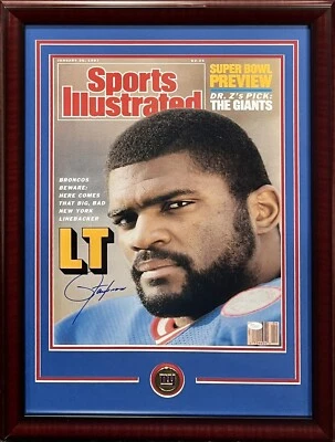 Lawrence Taylor Signed Framed Sports Illustrated 16x20 Photo Giants 1986 SB JSA - Image 1 of 4