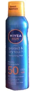 NIVEA SUN Protect And Dry Touch Nebulizzatore Rinfrescante SPF50 /200 ml nuovo - Foto 1 di 2
