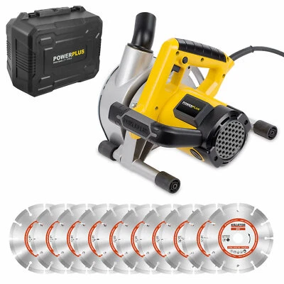 Mauernutfräse 1800 W 2+ 8 Diamanttrennscheiben Mauerfräse Wandfräse Schlitzfräse - Bild 1 von 4