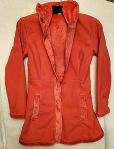 Women Fleece Jacket, Long Coat Lands' End Kids Full Zipper Pink Size L (14)  - Picture 1 of 11