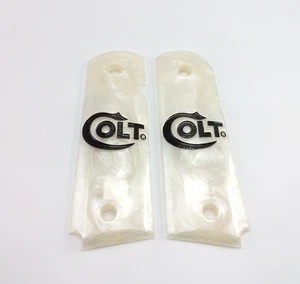 Colt 1911 White Pearl Grip For Full Size Kimber Clones Springfield resin - Picture 1 of 1