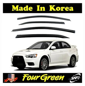Vent Shade Window Visors Rain Guards Deflectors 4DR for 06-07 Mitsubishi Lancer  - Picture 1 of 5