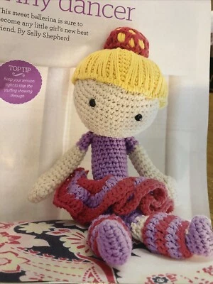 amigurumi crochet pattern, Tiny Dancer/ballet Doll, 23cm/7.5” High Dolly - Image 1 of 4