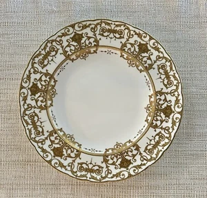 Vintage Royal Crown Derby Textured Gilded Gold 10” Plate Ornate - Picture 1 of 4
