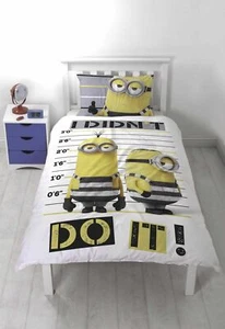 Minnions Character Girls Kids Childrens Single Duvet Quilt Cover Bedding Set - Picture 1 of 6