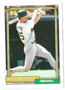MARK McGWIRE OAKLAND ATLETISMO #450 - TOPPS CASI NUEVO - MONTADO 1992 - Imagen 1 de 2