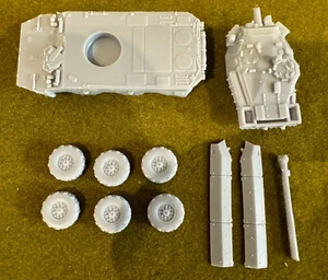 Resin 3D printed 1/56 28mm AMX10 6-wheeled apc 105mm gun as Bolt Action [45/005] - Picture 1 of 7
