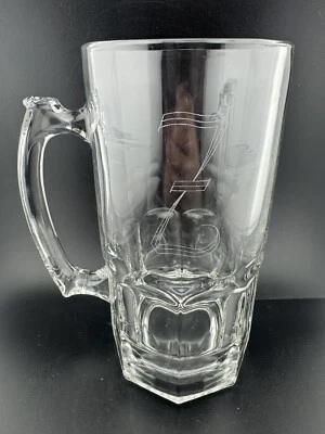 Taza de cerveza de vidrio extra grande personalizada "Z" Libbey de un litro 8X4 3 lb de colección Foto 1 de 4