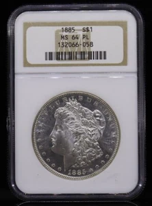 1885 Morgan Dollar NGC MS64PL - Picture 1 of 4