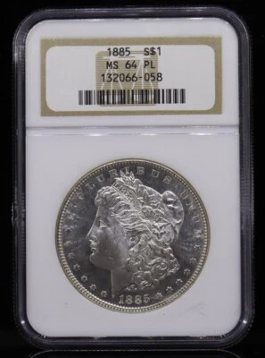 1885 Morgan Dollar NGC MS64PL - Image 1 of 4