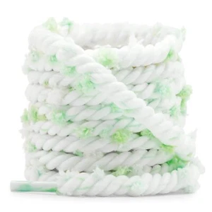 2 Pairs 47 Inch Round Thick Rope Shoelaces Twisted Shoestrings for Sneakers - Picture 1 of 9
