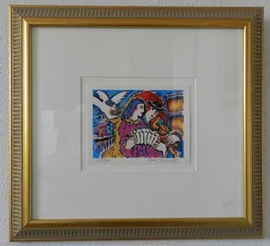 1995" Serenata di mezzanotte" di Zamy Steynovitz Serigrafia 4-3/4" X 6-1/4" # 263/ 300 - Foto 1 di 6