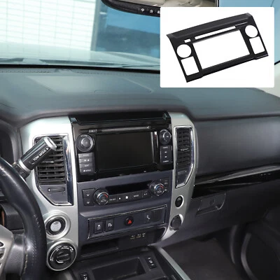Glossy Piano Black Navigation Screen Trim Frame for Nissan Titan 2016-2019 - Image 1 of 4