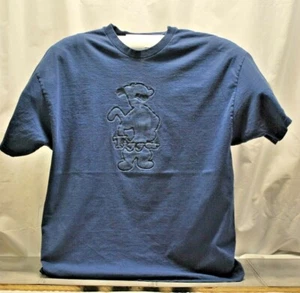 Vintage The Disney Store Embossed Raised Tigger Blue T-Shirt Size 2XL - Picture 1 of 3