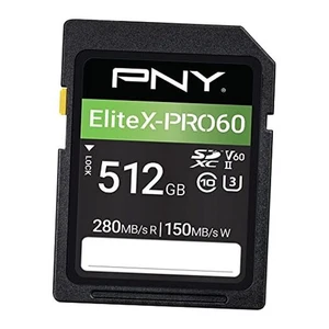  EliteX-PRO60 UHS-II SDXC Memory Card - R280MB/s W150MB/s, U3, V60, 4K 512GB - Picture 1 of 7