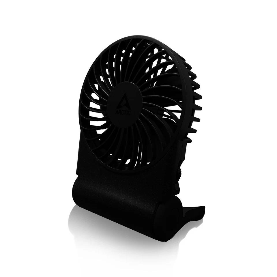 ARCTIC Summair 2Go Black USB Mini Hand Fan Desk Portable 77 Hours Pocket Cooler - Image 1 of 4