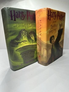 Harry Potter 6 & 7 Deathly Hallows & Half Blood Prince Hardback Books - Picture 1 of 4