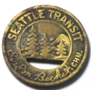 SEATTLE TRANSIT TOKEN VINTAGE - Picture 1 of 2