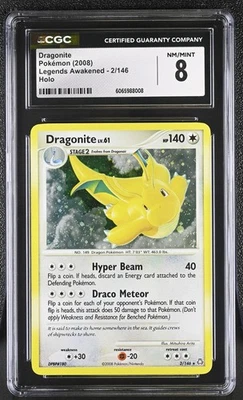 CGC 8 Dragonite 2/146 Holo Legends Awakened Pokémon Card - Image 1 of 2