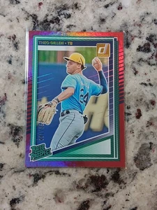 Theo Gillen 2025 Donruss Rated Prospect #172 Red Foil /250 Tampa Bay Rays - Imagen 1 de 2