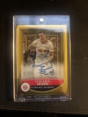 Benjamin Sesko FC Salzburg Signed On Card /20 - Image 1 of 2