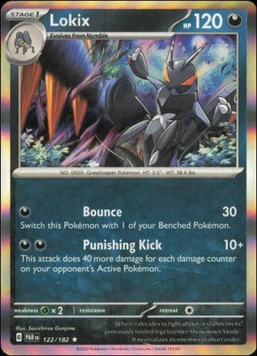 Pokemon - Lokix #122/182 - SV04: Paradox Rift Reverse Holo - Image 1 of 2