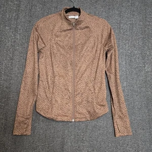 Athleta Salutation Jacket Leopard Print Full Sleeve Stretch Athletic Workout S - Picture 1 of 11