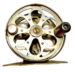 Vintage Skeleton Mini Fliegen Angelrolle - Bild 1 von 4