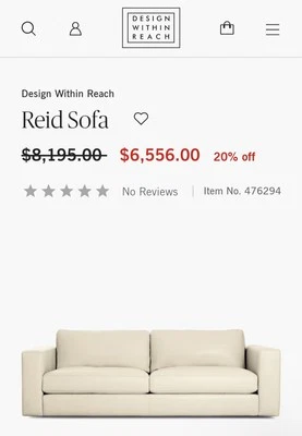 ¡COMBO SOFÁ REID Y SILLÓN GIRATORIO DISEÑO AL ALCANCE (DWR)!   Foto 1 de 4