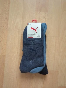 3 Paar Puma Short Crew Socken Strümpfe blau Größe 39-42 - Bild 1 von 3