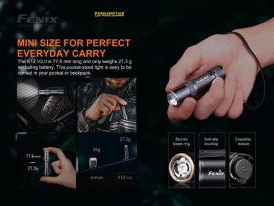 Fenix E12 V2.0 Torcia AA 160 lumen - Imagen 1 de 4