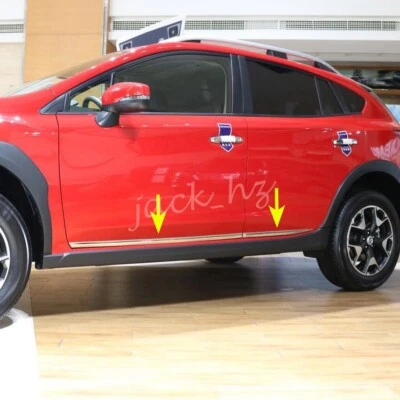 Para Subaru Crosstrek Impreza XV Cromo Carrocería Puerta Faldones Moldura Accesorios Foto 1 de 4