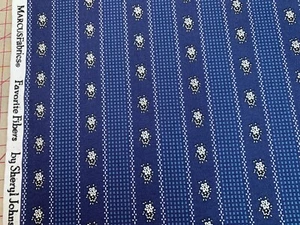 Marcus Fabrics Sheryl Johnson 1800s Civil War Repro FAVORITE FIBERS Blue FQ - Picture 1 of 2