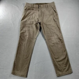Weatherproof Vintage Straight Flat Front Brown Khaki Pant Men Size Actual 34x30 - Picture 1 of 5