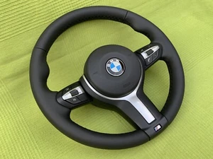 BMW F20 F21 F22 F30 F31 F33 F32 F34 M SPORT STEERING WHEEL NEW LEATHER Complete - Picture 1 of 24