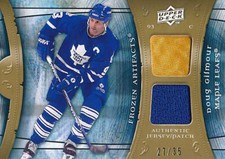 2009-10 UD Artifacts FROZEN ARTIFACTS JERSEY & PATCH #DG DOUG GILMOUR - x/35!!!