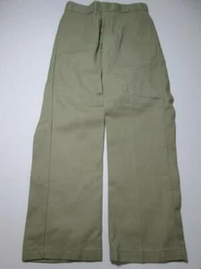 NWT Dickies Youth Unisex Size 28 Dress Pants Khaki Zipper Straight Flat Front - Picture 1 of 9