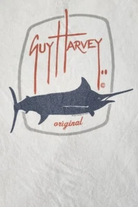 Guy Harvey Shirt Mens Small White Blue Fish Fishing Outdoor Tee Adults S - Picture 1 of 8