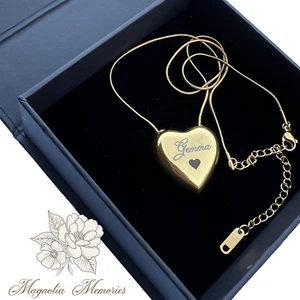 Personalised Custom Engraved Heart Pendant - Picture 1 of 5